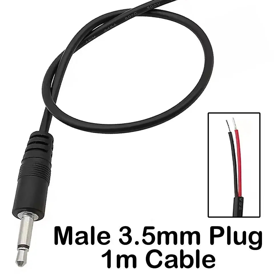 3.5mm Plug With 1m Connection DIY Cable E-Stim Emporium DIY Electrode Parts