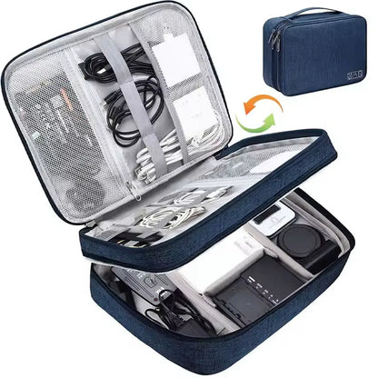 Two Layer Storage Bag 27x9x19cm Blue E-Stim Emporium Storage Bags